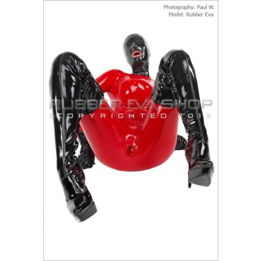 Underwired Rubber Catsuit With Internal Sheath
