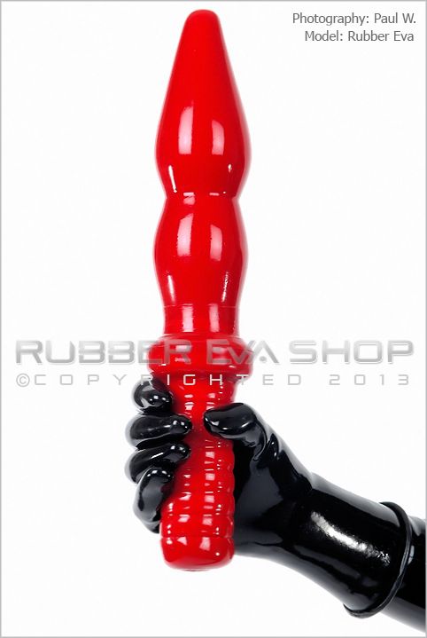 doppeldildo lang Handheld Double Length Solid Rubber Butt Plug
