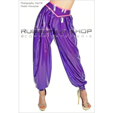 High Waist Rubber Harem Pants 