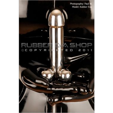 Solid Stainless Steel Cock and Balls Dildo