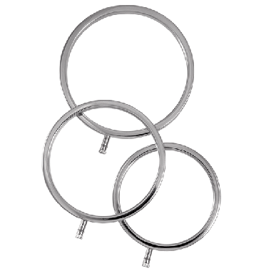 ELECTRASTIM SOLID METAL SCROTAL RINGS (3 PACK)